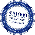 ECANZ $10000 Workmanship Guarantee by Thompson Electrical Ltd